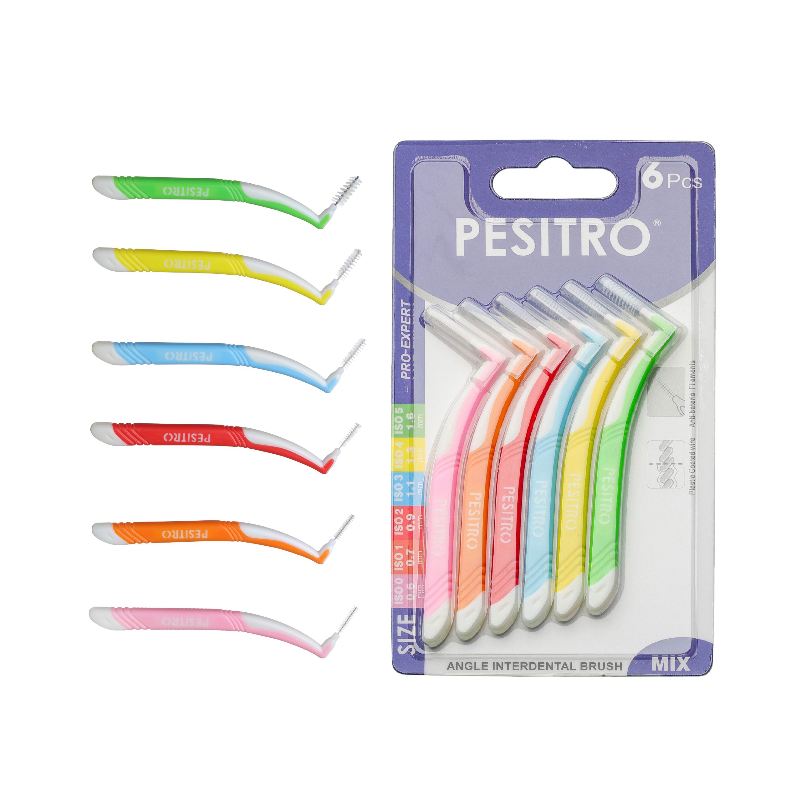 PESITRO Angle Interdental Brush Size MIX